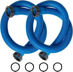 1.5" Diameter 29060E 59" Long Pool Pump Hoses for Above Ground Pools, Compatible with Filter Pumps, Sand Filters & Saltwater Systems 1500-2500 GPH Capacity, 2 Pack