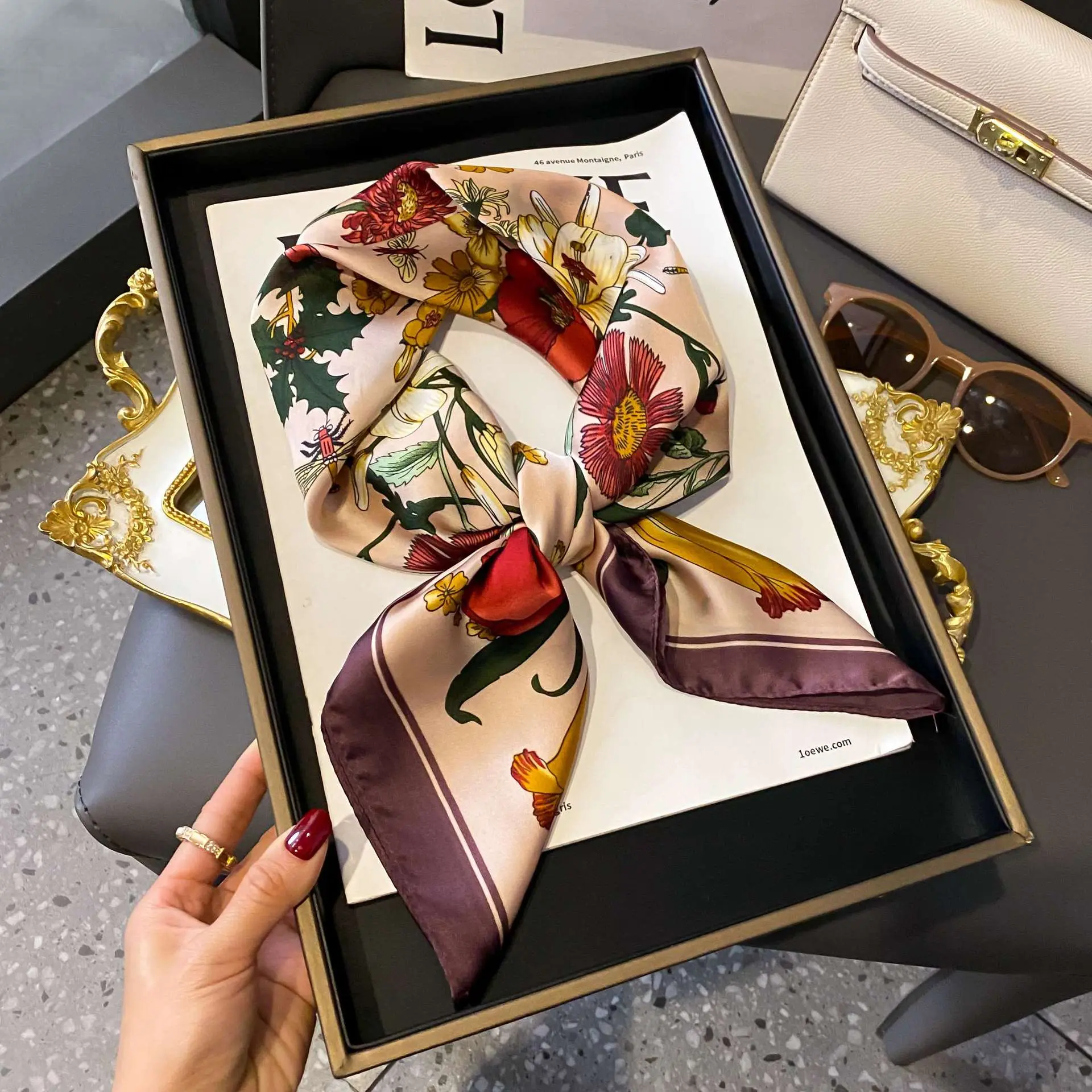 Flowers and coffee color