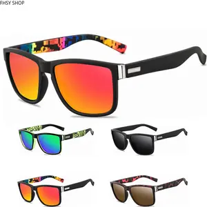 FHSY SHOP Black & Blue Square Sunglasses UV400 Protection for Everyday Wear, Casual Outings, and Bold Summer Fashion Looks