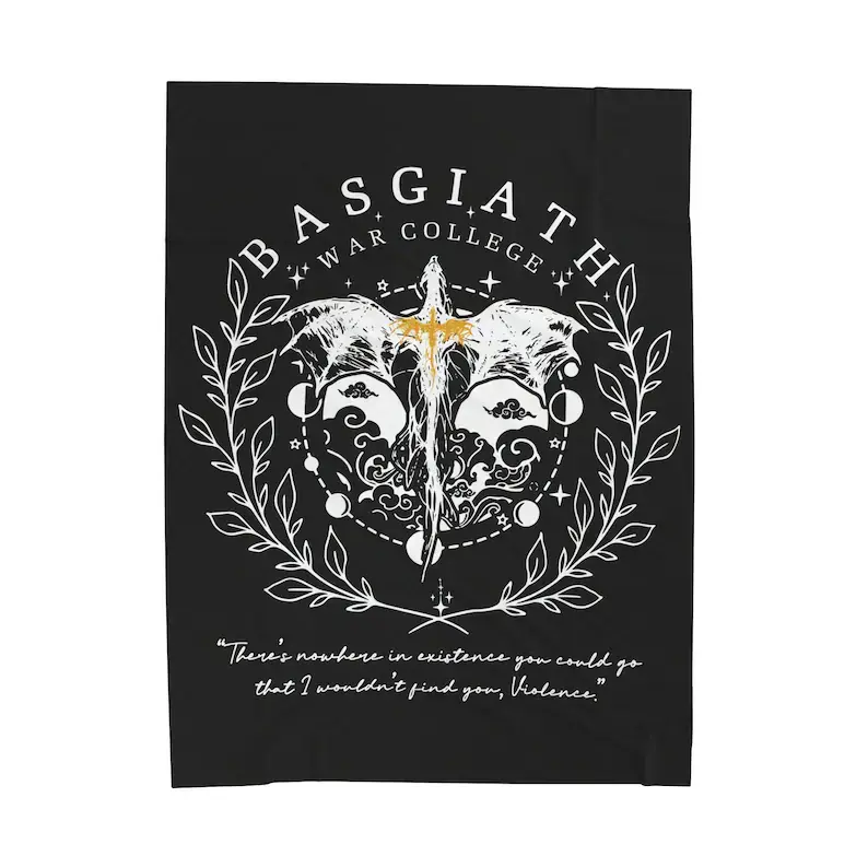 Fourth Wing Flannel Throw Blanket, The Empyrean Basgiath War College Dragon Rider Merch by Rebecca Yarros, Super Soft Anti-Static, Breathable, Cozy, Lightweight Comfy Blanket, Breathable Soft Blanket, Flannel Cozy Blanket