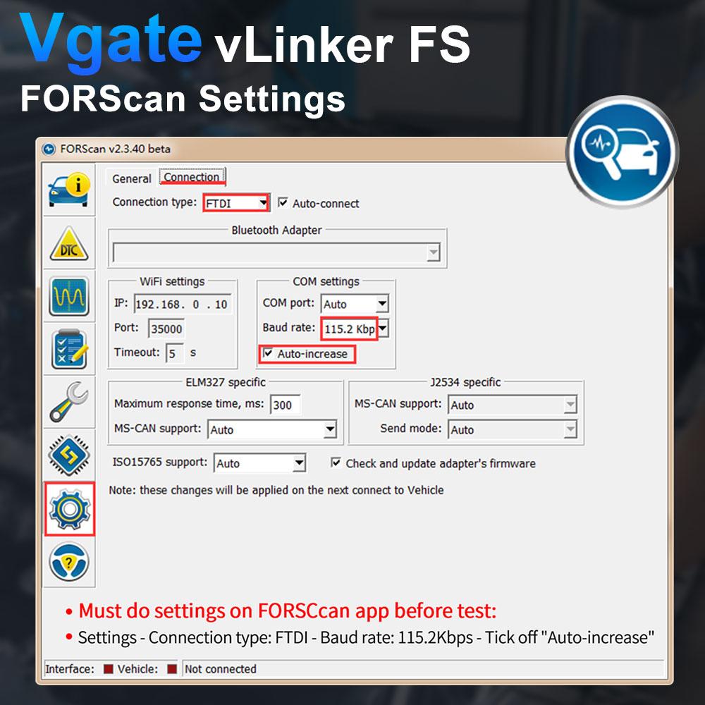 Vgate vLinker FS FORScan OBD2 USB Scanner, HS/MS-CAN Auto Switch, 18V FEPS Programming for Ford F-150 Mazda Lincoln