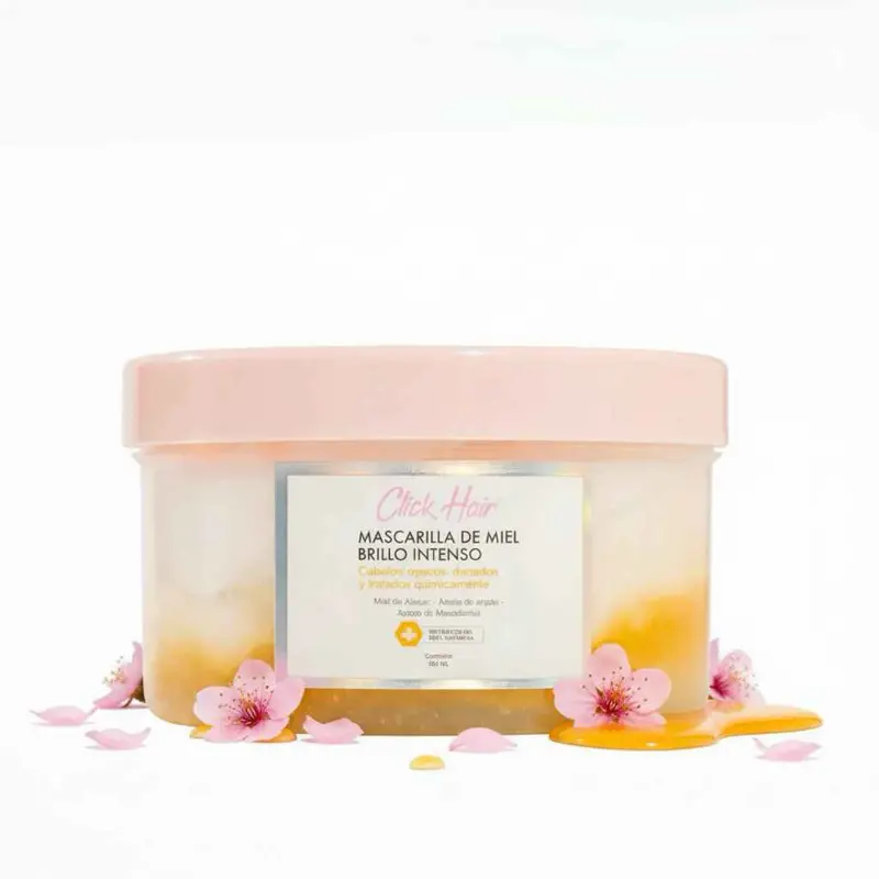 Click Hair mascarilla de miel - Honey Hair Mask, a Hydrating and Nourishing Hair Treatment with a Creamy Formula and Pleasant Aroma for Haircare