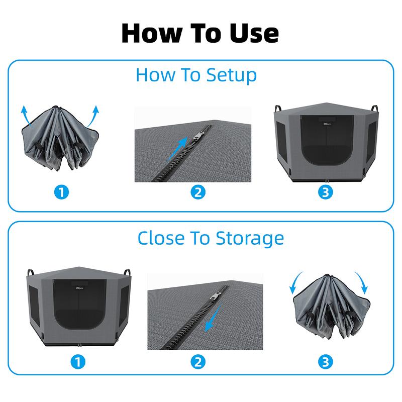 BBpara Portable Pet Fold House - Perfect for Traveling with Your Pet Size M 30 inches