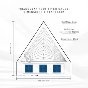 Roof Pitch Gauge for computer screen - Triangular Shape light and versatile Acrylic material.
