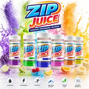 Zip Juice Caffeine Free Himalayan Sea Salt Electrolyte Powered Powder Drink Mix