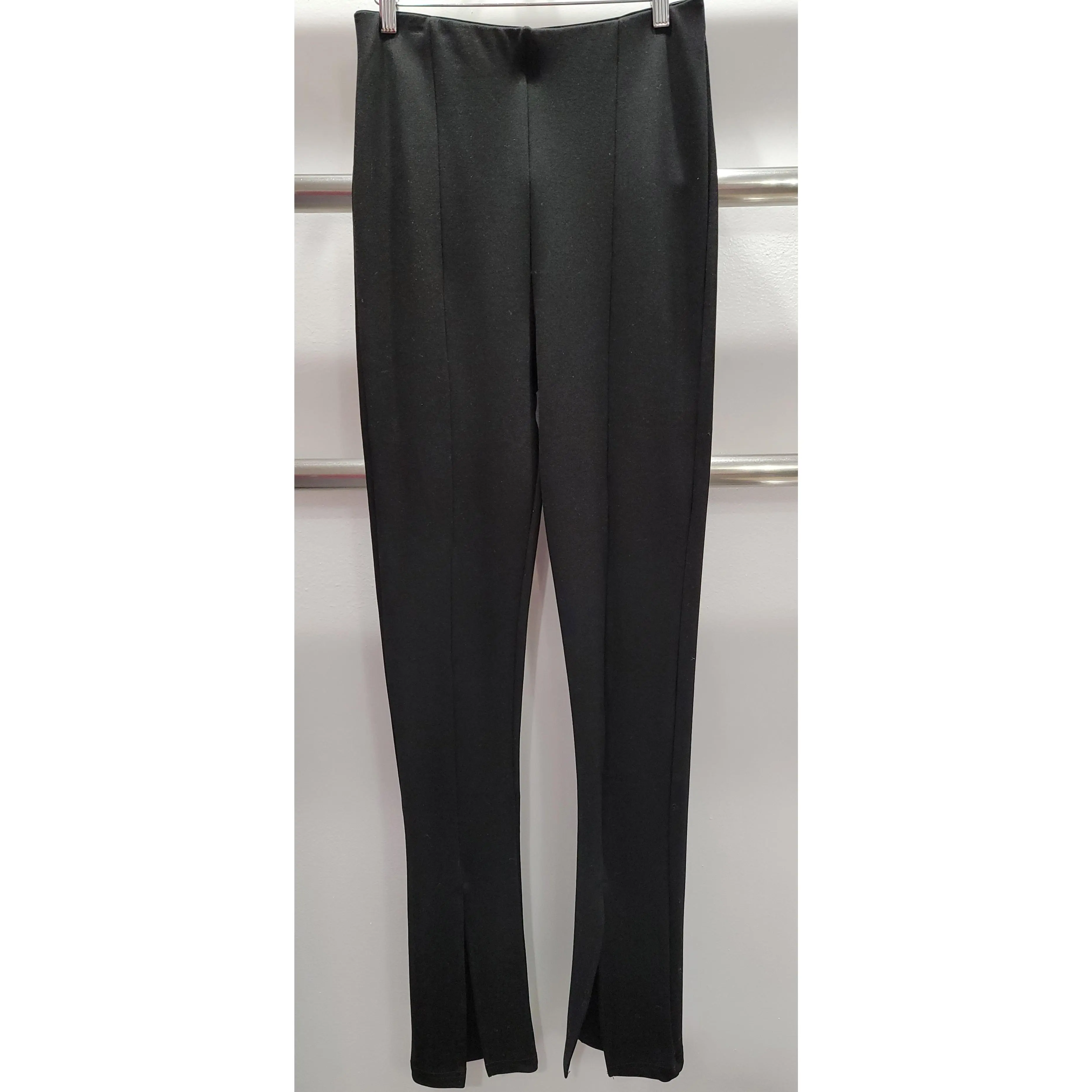 Slit Up High Waist Black Leggings