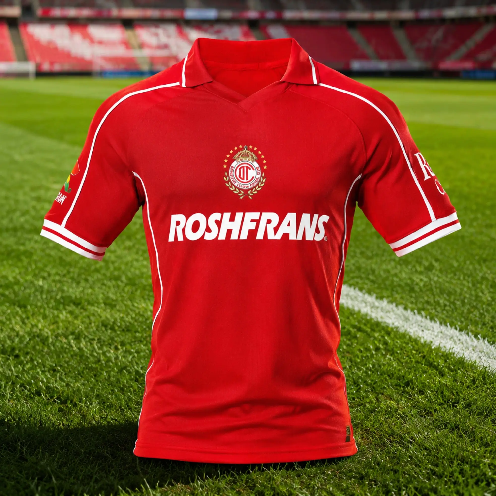 Red Toluca 2026-27 Home Soccer Jersey Shirt, Liga MX Fan Gear, Quick-Dry Short Sleeve Mexico Soccer Jersey, Breathable Game Day Sports Top