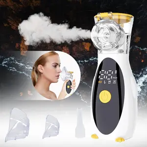 Portable Handheld Ultrasonic Atomizer, 1 Box USB Rechargeable Handheld Vapor Inhaler, Mini Nebulizer Machine, Handheld Nebulizer for Breathing Problems, Effective Respiratory Relief for All Ages, Nebulizer Mask