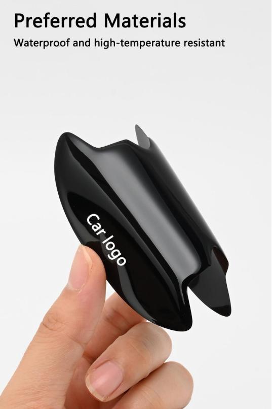 8-piece set for Chevrolet car door handle bowls—bumper protection stickers, scratch-resistant; automotive accessories/decals; universal vehicle/truck door handle bowl protective stickers; bumper and scratch protection strip decals/stickers.