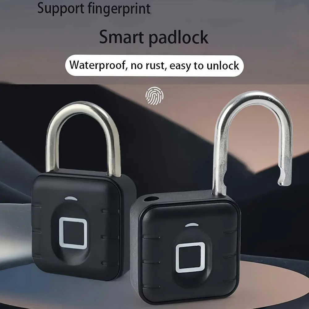 Smart Fingerprint Security Lock Storage Cabinet, Waterproof No Rust Keyless Digital Door Lock, Ip67, Suitable for Luggage, Cabinets, Office Doors, Trunk, Easy To Unlock, Anti Theft Lockable, Anti Theft Design, Secure Lock