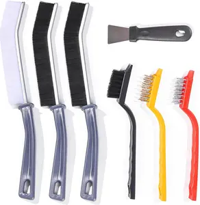 7Pcs Crevice Cleaning Brush, Multifunctional Cleaning Brush Scrub Brush,Toilet Brush,Used in Narrow Corner Tight Spaces,Hard Bristle Grout Brush for Window,Kitchen,Bathroom,Faucets