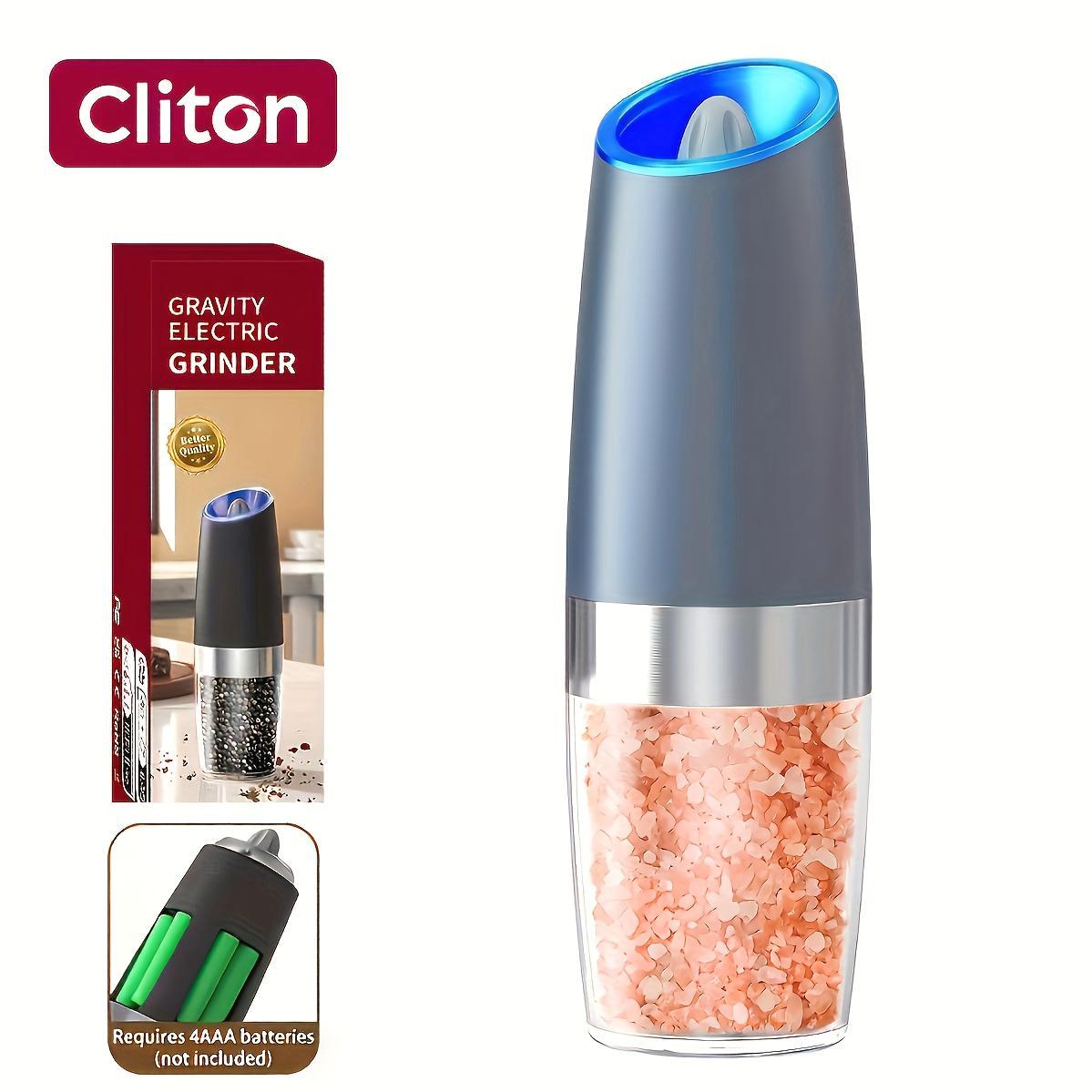 1pc-2pcs Electric Salt and Pepper Grinder Set with LED Lights - Large Capacity, Gravity-Driven Mechanism, Multi-Color Options, Modern Home Kitchen Utensils for Seasoning
