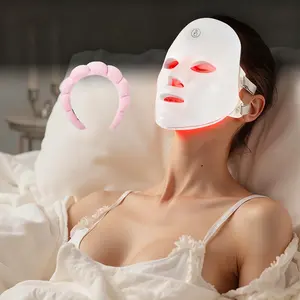 2026 New 7 Color LED Light Therapy Face Lifting Mask, Portable Wireless Skincare Device, Perfect for Daily Beauty Care, Includes Headband
