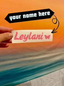 Custom Name Transfer Decal - Premium Name Stickers for Water Bottles, Laptops, iPhones & Journals