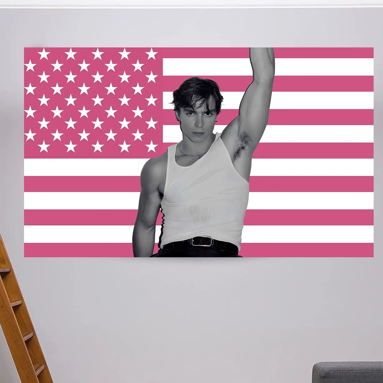 Nicholas Chavez Pink American Tapestry Flag  3x5ft Feet Funny Meme Tapestry DecorPrintLyle Menendez,Monsters,Rafe Cameron  PinkFlag  Without Metal Rings