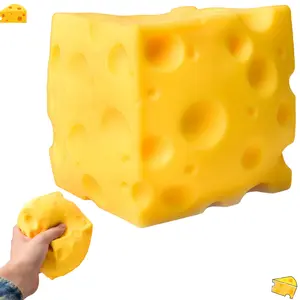 Cheese Squishy Toy 2026,Slow Rising Squeeze Block,Stress & Anxiety Relief Fidget Gift for Kids and Adults