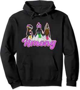 Hmong Miao Hmoob Girl Woman Princess Strong Sisters Pullover Hoodie - Kadashya Shop 44B0BRBR8S87