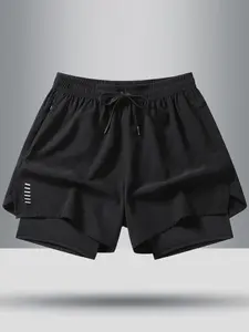 Men's Sportswear Athletic Basketball Shorts Set, Three-Piece Summer Trendy Short Pants + Streetwear Essential, Ideal for Basketball & Running