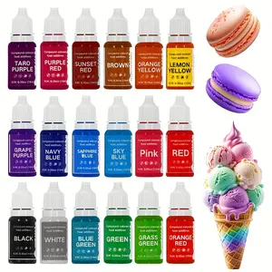 Liquid Food Coloring Kit - 18pcs edible bright liquid food colorings for baking, icing, cookies, cake decorating, Easter eggs, and other DIY projects (0.35fl oz/10 ml). Perfect for Christmas and Halloween cake decorations