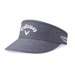 Callaway Golf Men's 2025 Tour Authentic High Crown Visor in Heather Charcoal | Size: Adjustable