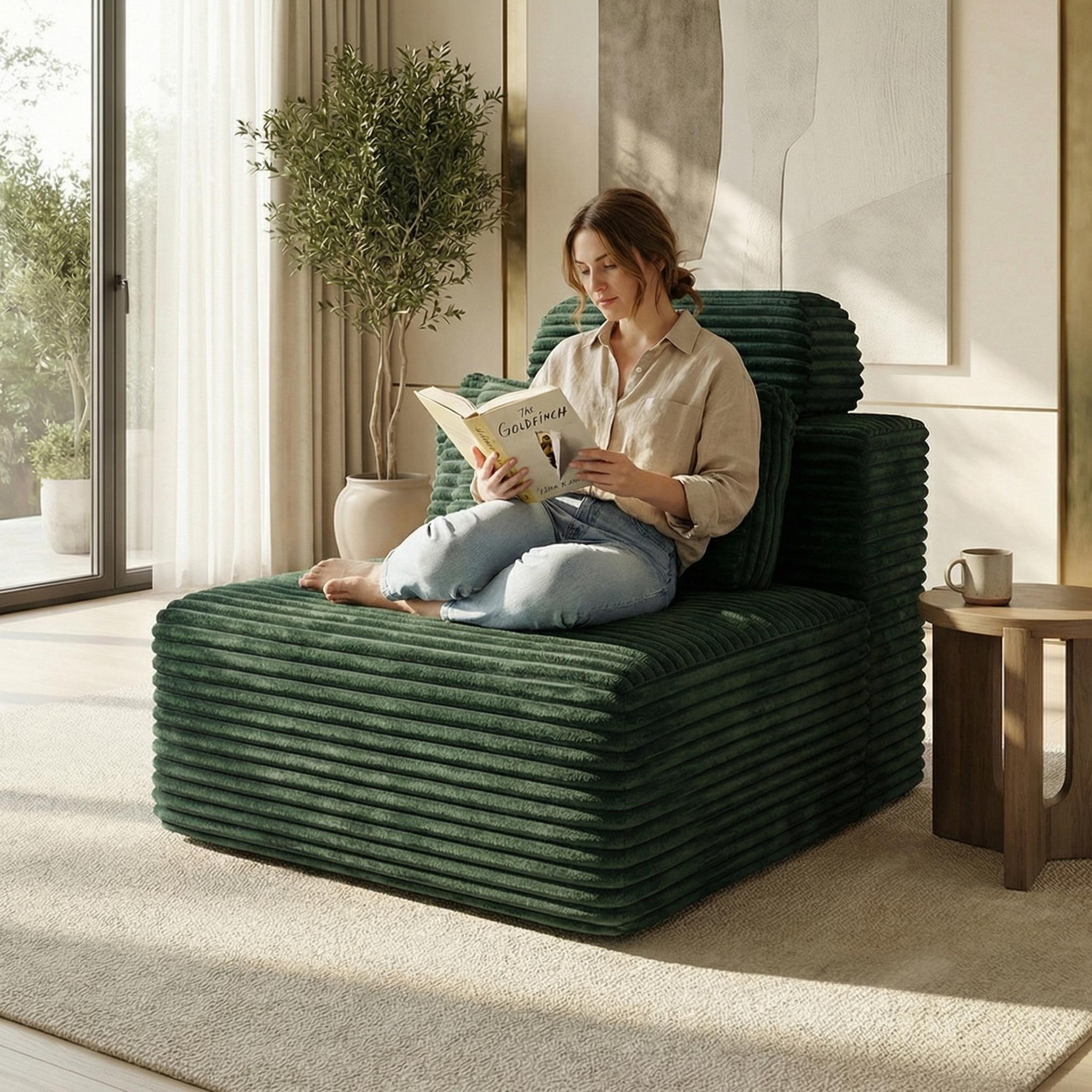 Single person modular sofa, modern leisure tofu block, small sofa headrest design with cushion, minimalist design, multiple combination sofas