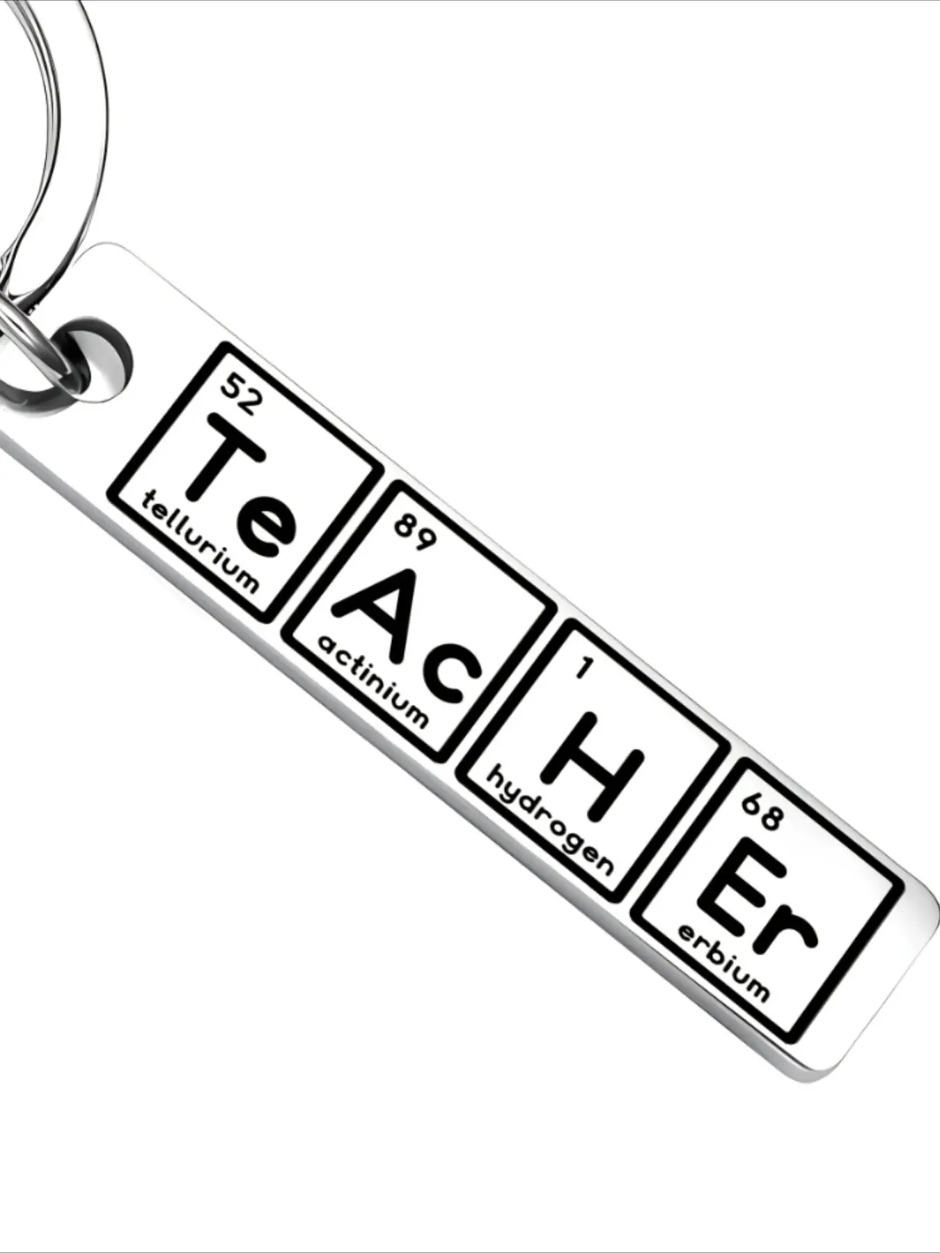 "Teacher" Stainless Steel Stylish Aesthetic Keychain Key Accessories - Creative Gift for Teachers