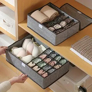 Foldable storage box, drawer organizer, suitable for bras, socks, scarves, ties - space saving cabinets and closet storage baskets, clothes organizer storage, underwear drawer organizer