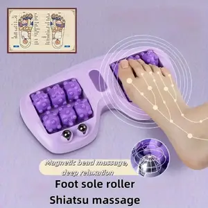 Foot Massager, 4 Row Magnetic Foot Massage Roller, Durable Deep Tissue Muscle Relaxation Tool for Foot & Heel, Home & Office Use, Relief Roller
