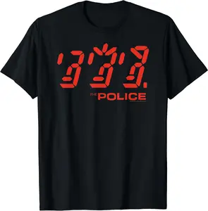 The Police Ghost Icon Rock Music Band T-Shirt, Cotton Tee, Full Size, Gift Tee
