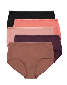 Hanes Just My Size Women's Breathable Mesh Brief Underwear 5-pack (plus ) Multi Pack Comfortable Fit Soft Stretch Fabric Bxp40a