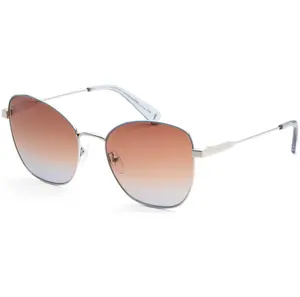 Longchamp Women's Fashion 57 mm Silver Sunglasses LO164S-043