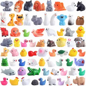 70 Pcs Mini Resin Animals Tiny Animals Mini Ducks Garden Decor 70 Styles Tiny Resin Miniature Figurines Bulk for Dollhouse Slime Charm for Craft DIY Hide Crafts Decor Aquarium Toys