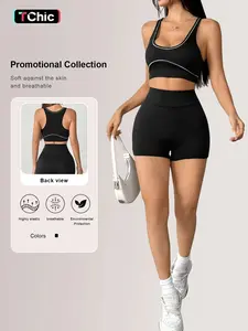 Summer New Sports Set, Strapless Top and High Elasticity Shorts, Pilates Workout, Comfortable and Stylish Activewear, Soft Breathable Activewear