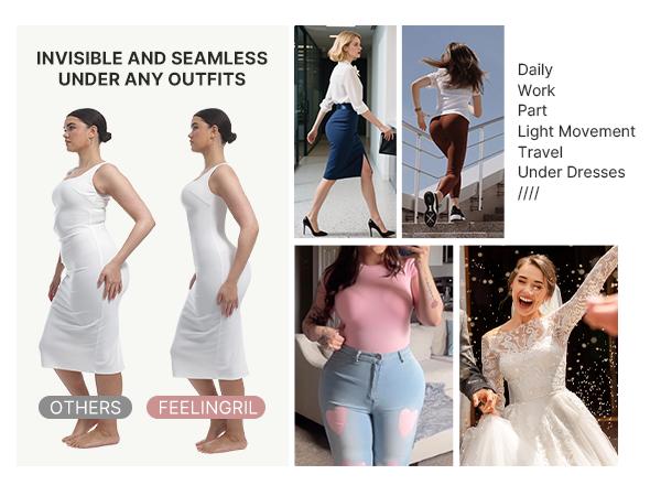 FeelinGirl New Drops FeelVibe Tummy Control Shorts Shapewear for Women Plus Size Butt Lifting Bodysuit Postpartum Body Shaper