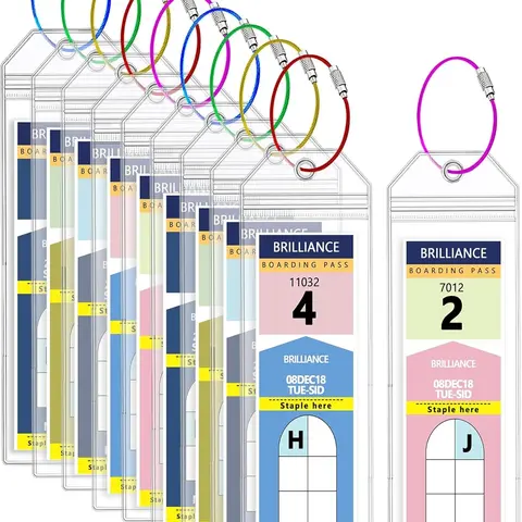 10 Pack Royal Caribbean Luggage Tag Holders，Clear Cruise Luggage Tags，Celebrity Cruise Luggage Tags Holder for Royal Caribbean & Celebrity Cruise，Cruise Luggage Tags