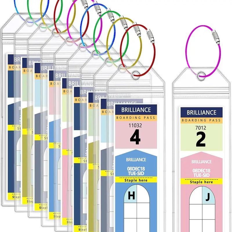 10 Pack Royal Caribbean Luggage Tag Holders，Clear Cruise Luggage Tags，Celebrity Cruise Luggage Tags Holder for Royal Caribbean & Celebrity Cruise，Cruise Luggage Tags