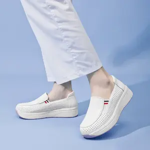 Summer must-have perforated white low-top shoes that match all daily casual outfits
