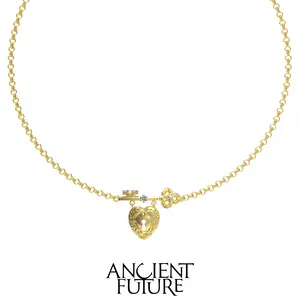 ANCIENT FUTURE Mini heart-shaped lock necklace