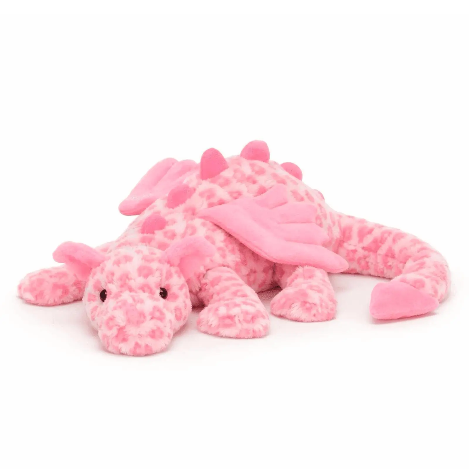 Jellycat Leopard Pink Dragon Stuffed Animal – Cute Pink Dragon Plush Toy, Ultra Soft Fantasy Companion for Cuddles & Gifts