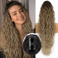 Ombre Brown Mix Blonde Claw clip Ponytails