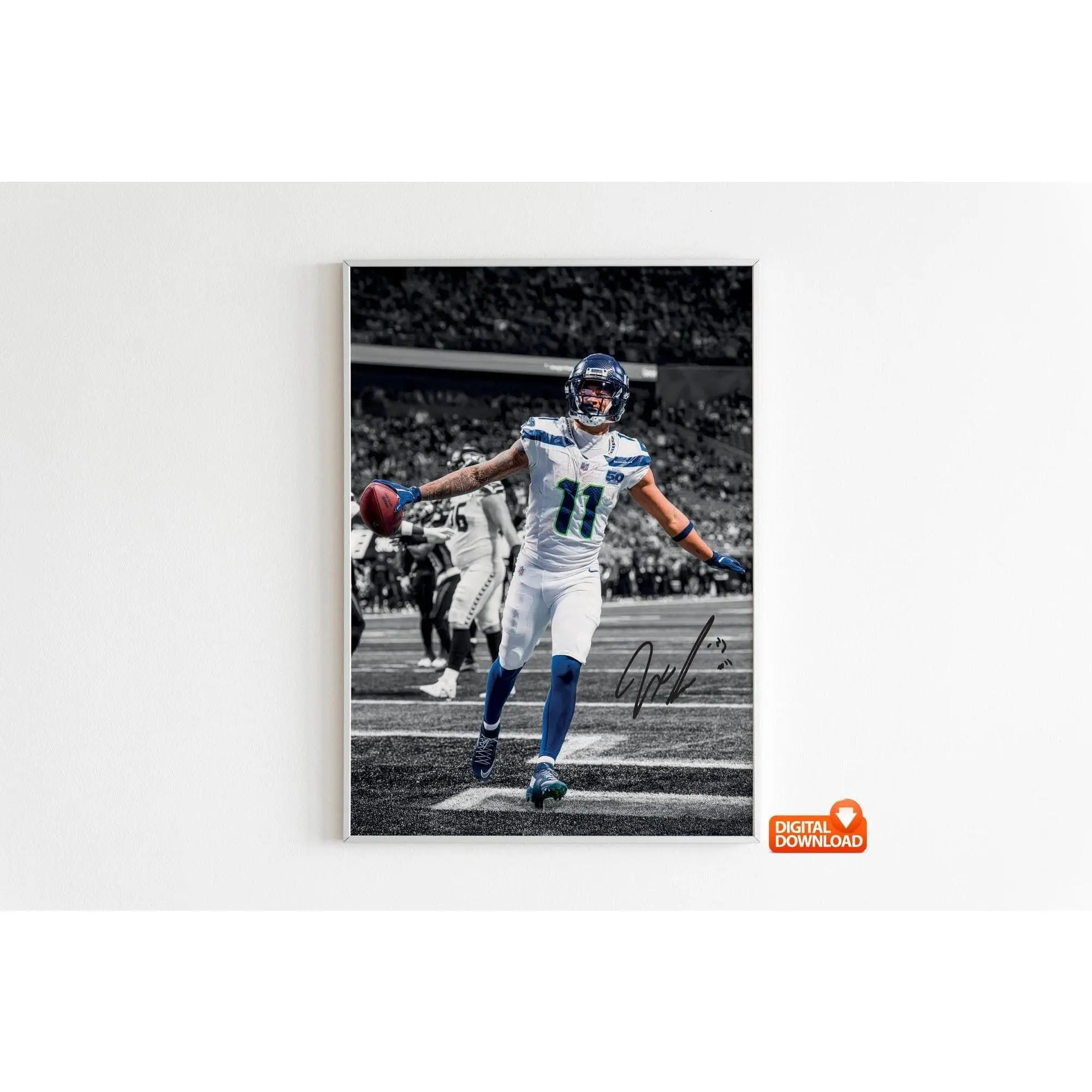 Jaxon Smith-Njigba Poster, Signed Football Poster( Unframed - Print Only )