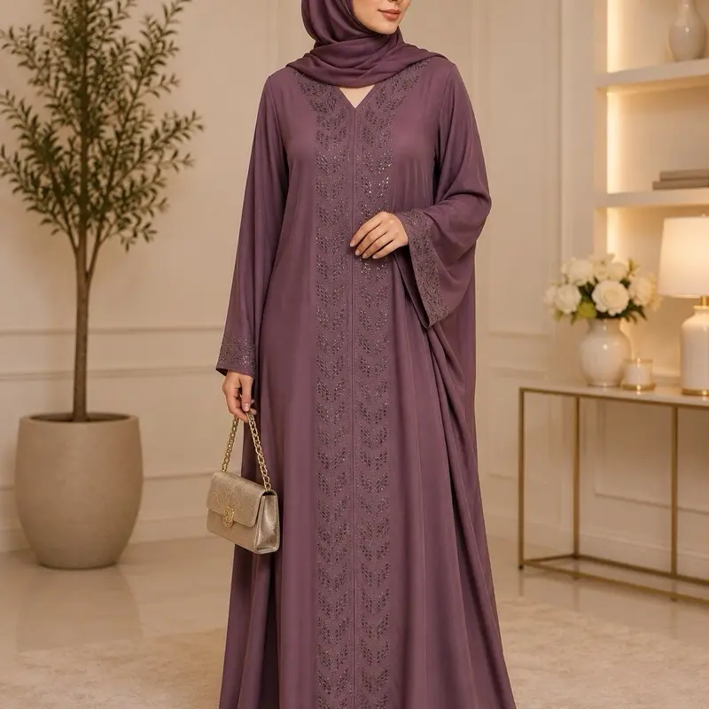 #70 Dubai luxury butterfly abaya with belt inside