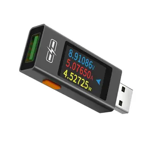 POROMETISTO-UT01U USB Tester, 1.06" Color Display Multifunction Meter, Voltage/Current/Power Monitor, 30V 6.5A 195W, Capacity mAh/Wh Tester, QC/PD Fast Charge Analyzer with Curve Record & CNC Housing