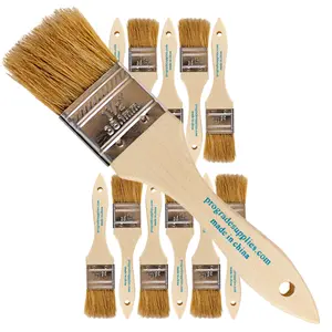Vermeer Chip Paint Brushes - 12-Pack - 1.5" Chip Brushes for Paints, Stains, Varnishes, Glues, & Gesso - Home Improvement - Interior & Exterior Use