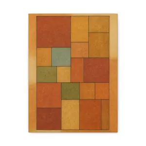 Paul Klee Inspired Abstract Matte Canvas Print Modern Stretched Wall Art