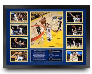 STEPHEN CURRY GOLDEN STATE WARRIORS SIGNED No No Framed POSTER MEMORABILIA LTD EDITION