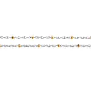 Sterling Silver 1.5mm Gold Filled Bead Satellite Rope Chain - 100ft