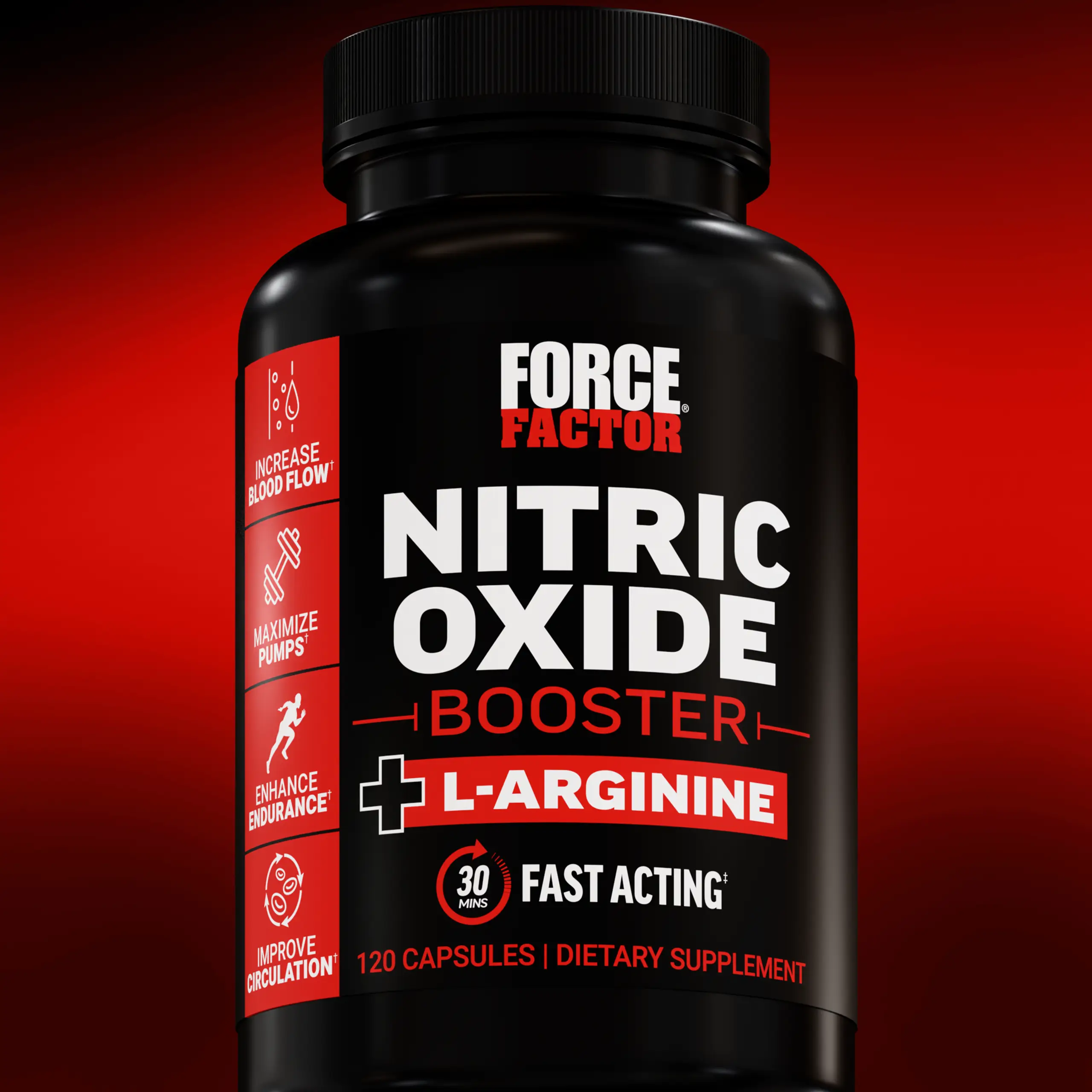 Force Factor Nitric Oxide Booster with L-Arginine - Fast Acting Formula for Enha...