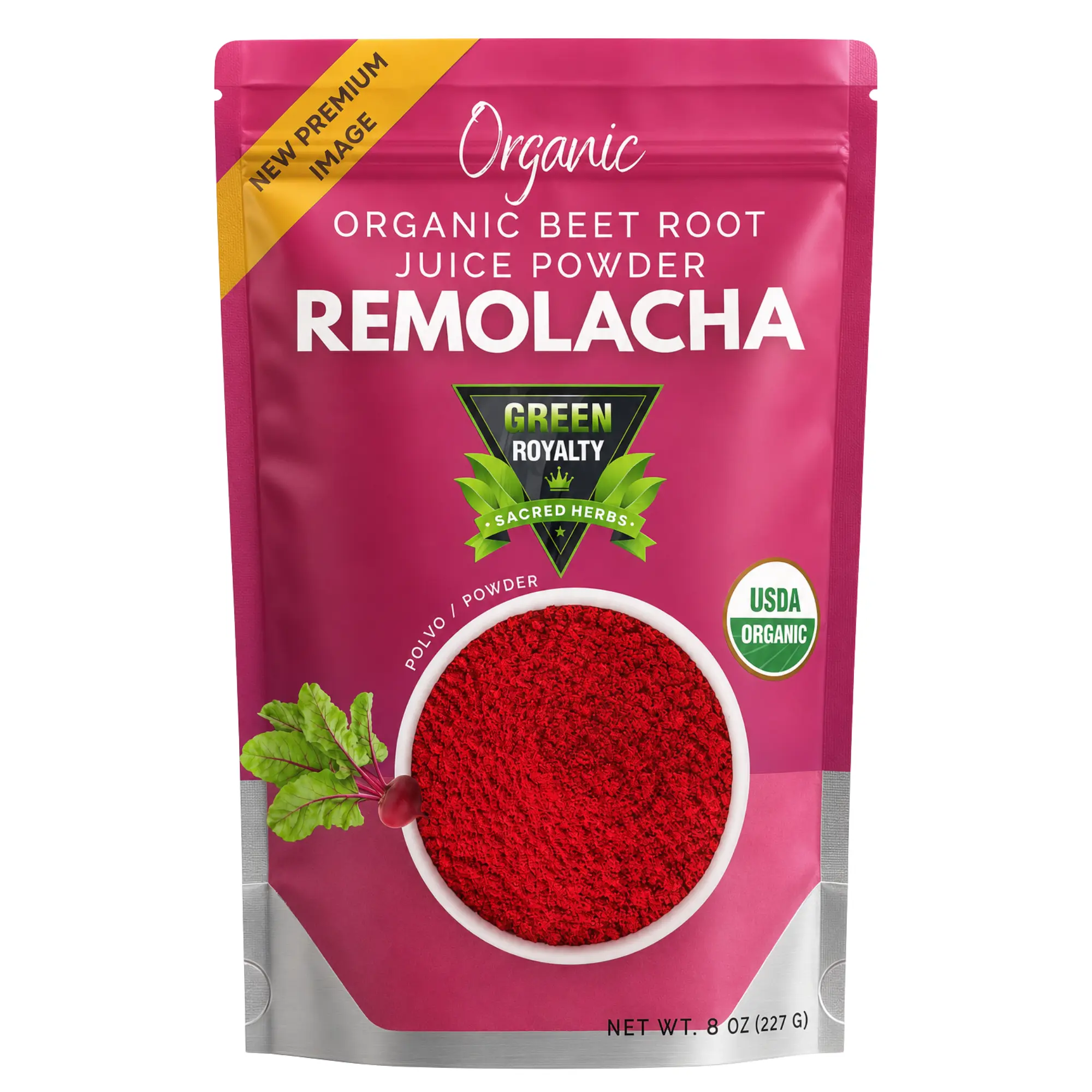 Organic Beet Root Powder (Remolacha Polvo) (8oz) -Energy-Boosting Health Support, Beetroot Herbal Supplement