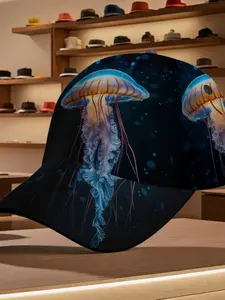 Stunning jellyfish design baseball cap casual wear fashion statement comfortable daily outfits suitable for all seasons unique ocean inspired artwork